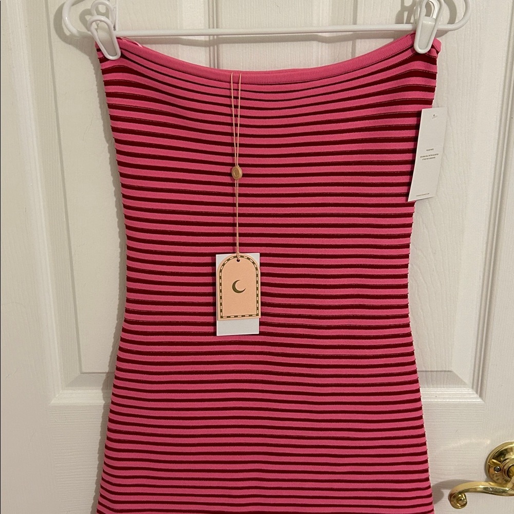 The Wolf Gang Sunmor Knit Maxi Dress In Candy Stripe NWT Size Medium Bodycon - Picture 6 of 15